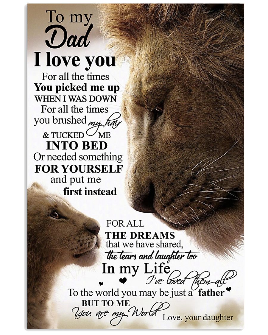 POSTER - TO MY DAD - LION 16x24 Poster
