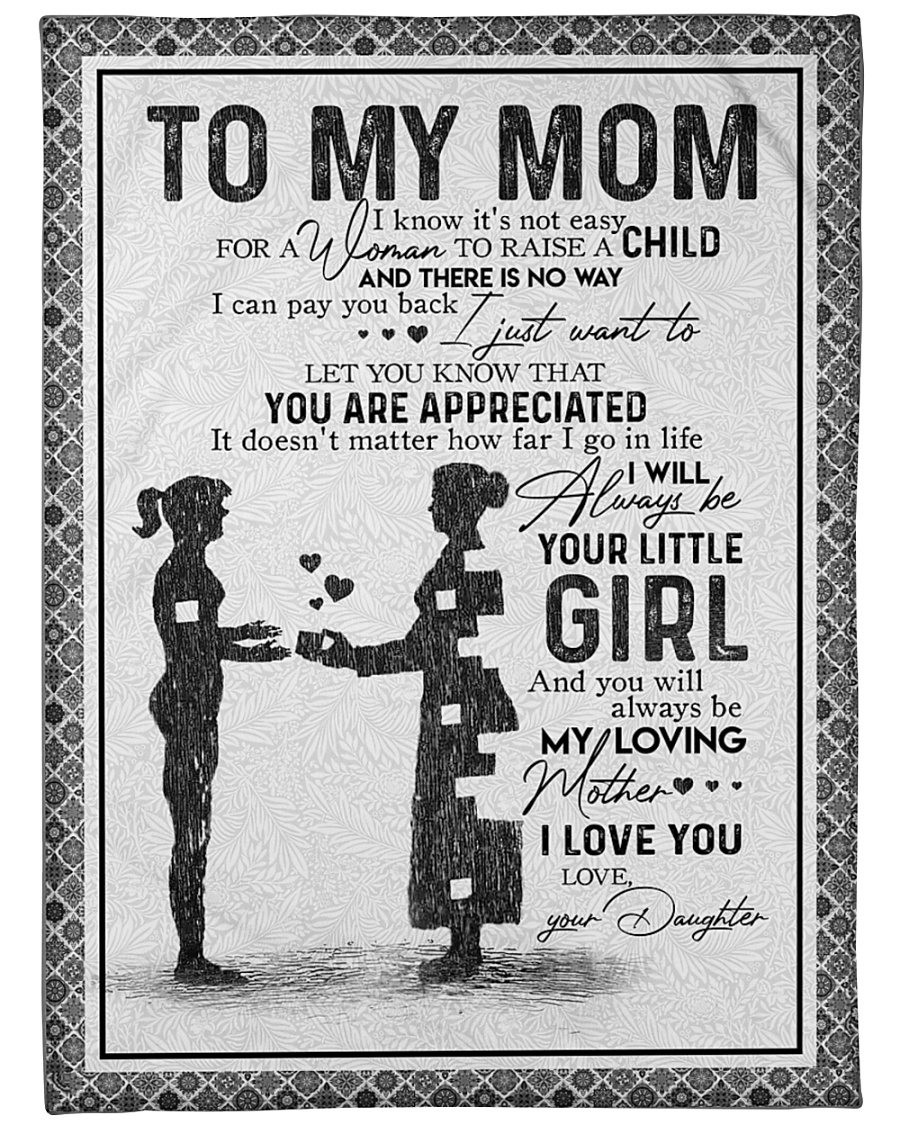 DAUGHTER TO MOM Large Fleece Blanket - 60" x 80"