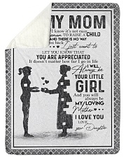DAUGHTER TO MOM Large Sherpa Fleece Blanket - 60" x 80" thumbnail