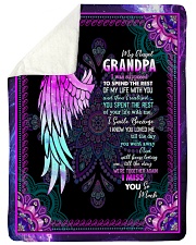Angel - Grandpa - I Smile Because I Know You Loved Sherpa Fleece Blanket tile
