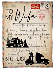 Trucker - To Wife - I Know The Distance Is Hard Small Fleece Blanket - 30" x 40" front