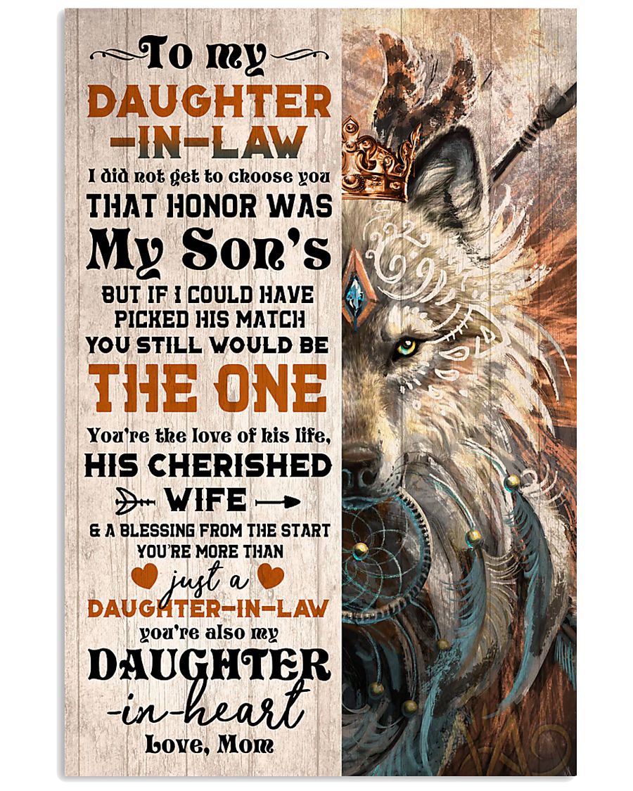TO MY DAUGHTER-IN-LAW - FOX - HIPPIE - THE ONE 16x24 Poster