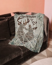 Grandpa to Granddaughter - My Love For You Small Fleece Blanket - 30" x 40" aos-coral-fleece-blanket-30x40-lifestyle-front-05