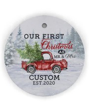 To My Wife - Christmas Truck - Our First Christmas Circle Ornament (Wood tile