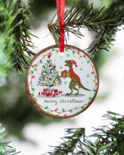 Saurus Christmas - Merry Christmas Circle ornament - single (porcelain) aos-circle-ornament-single-porcelain-lifestyles-07