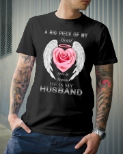 ANGEL HUSBAND - ROSE - A BIG PIECE OF MY HEART Classic T-Shirt lifestyle-mens-crewneck-front-6