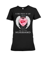 ANGEL HUSBAND - ROSE - A BIG PIECE OF MY HEART Premium Fit Ladies Tee tile