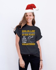 SON-IN-LAW - FISHING - VINTAGE - YOU VOLUNTEERED Classic T-Shirt lifestyle-holiday-crewneck-front-1