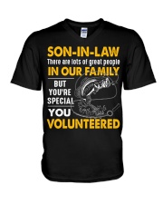 SON-IN-LAW - FISHING - VINTAGE - YOU VOLUNTEERED V-Neck T-Shirt thumbnail
