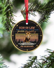 Son-in-law - Lion - You Volunteered Circle ornament - single (porcelain) aos-circle-ornament-single-porcelain-lifestyles-07