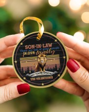 Son-in-law - Lion - You Volunteered Circle ornament - single (porcelain) aos-circle-ornament-single-porcelain-lifestyles-08