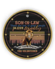 Son-in-law - Lion - You Volunteered Circle Ornament (Wood tile