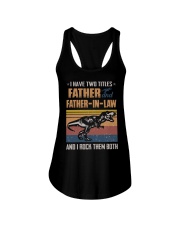 FATHER-IN-LAW - T REX - I ROCK THEM BOTH Ladies Flowy Tank tile