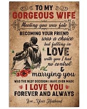 TO MY GORGEOUS WIFE 16x24 Poster front