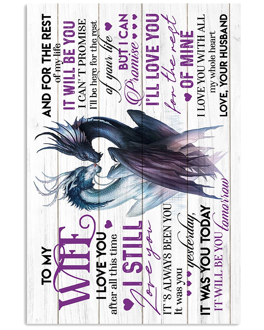 TO MY WIFE - DRAGON - I LOVE YOU 16x24 Poster
