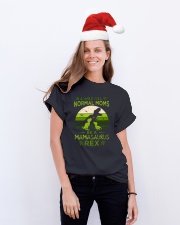 IN A WORLD - T REX MOM - MAMASAURUS Classic T-Shirt lifestyle-holiday-crewneck-front-1