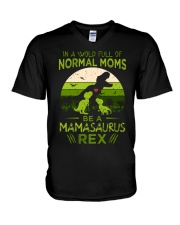 IN A WORLD - T REX MOM - MAMASAURUS V-Neck T-Shirt thumbnail