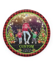 Auntie - Christmas - Personalized Circle ornament - single (porcelain) front