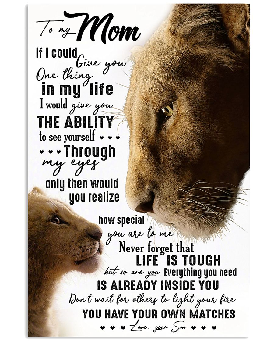 TO MY MOM - LION - IF I COULD 16x24 Poster