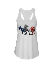 Dinosaur - Us Flag - Sticker Ladies Flowy Tank tile