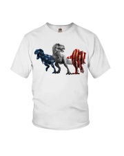 Dinosaur - Us Flag - Sticker Youth T-Shirt tile