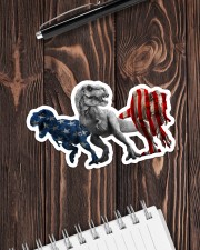 Dinosaur - Us Flag - Sticker Sticker - Single (Horizontal) aos-sticker-single-horizontal-lifestyle-front-05