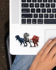 Dinosaur - Us Flag - Sticker Sticker - Single (Horizontal) aos-sticker-single-horizontal-lifestyle-front-11