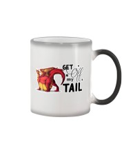 Dragon - Tail - Get Off My Tail - Sticker Color Changing Mug tile