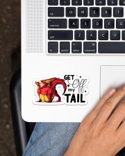Dragon - Tail - Get Off My Tail - Sticker Sticker - Single (Horizontal) aos-sticker-single-horizontal-lifestyle-front-11