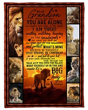 To Grandson - Never Feel That You Are Alone Small Fleece Blanket - 30" x 40" front