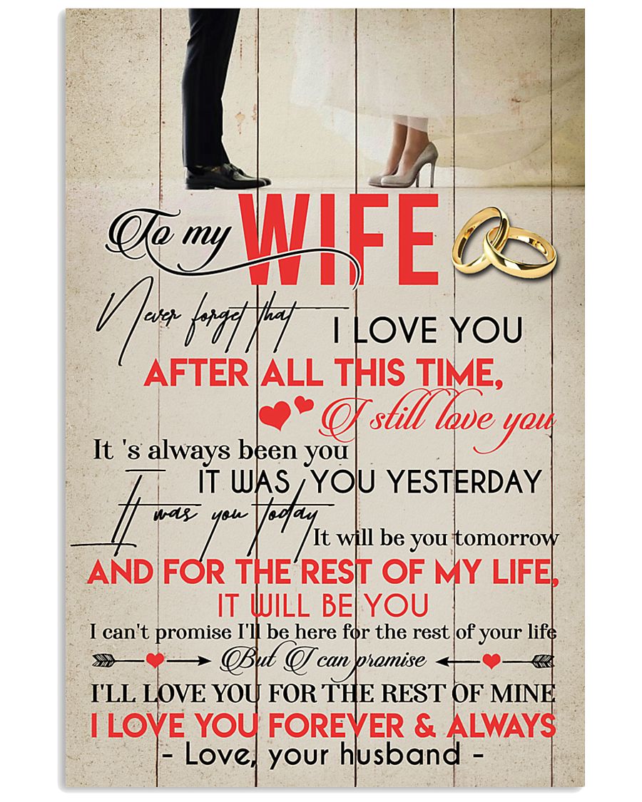 TO MY WIFE - COUPLE - I LOVE YOU 16x24 Poster
