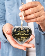To My Wife - If I Had To Choose Between Loving Heart ornament - single (porcelain) aos-heart-ornament-single-porcelain-lifestyles-01