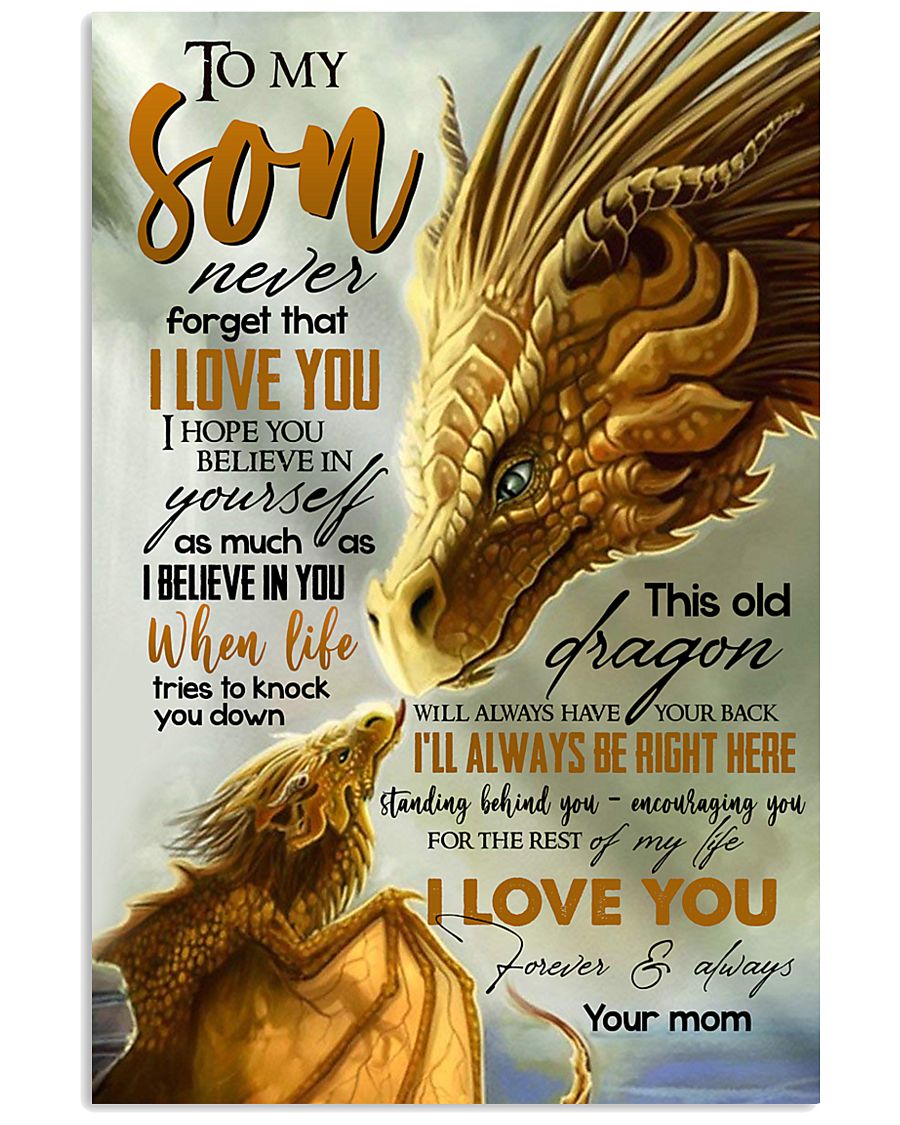 MOM TO SON - YELLOW - FOREVER 16x24 Poster