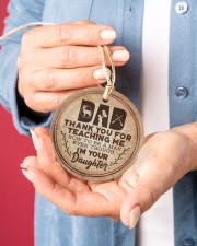 To Dad Christmas - Thank You For Teaching Me How Circle ornament - single (porcelain) aos-circle-ornament-single-porcelain-lifestyles-01