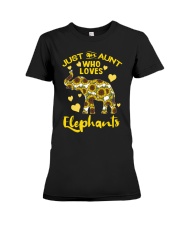 Just an aunt who loves elephants Premium Fit Ladies Tee thumbnail