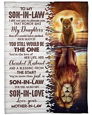 To My Son-in-law - Lion - The One - Fleece Blanket Large Fleece Blanket - 60" x 80" front