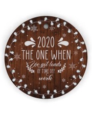 Christmas - Virus Corona - 2020 Circle Ornament (Wood tile