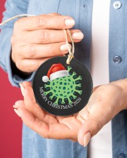 Virus - Merry Christmas - Circle Ornament Circle ornament - single (porcelain) aos-circle-ornament-single-porcelain-lifestyles-01