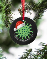 Virus - Merry Christmas - Circle Ornament Circle ornament - single (porcelain) aos-circle-ornament-single-porcelain-lifestyles-07