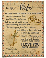 To My Wife - Letter - Everytime You Wrap Yourself Large Fleece Blanket - 60" x 80" front