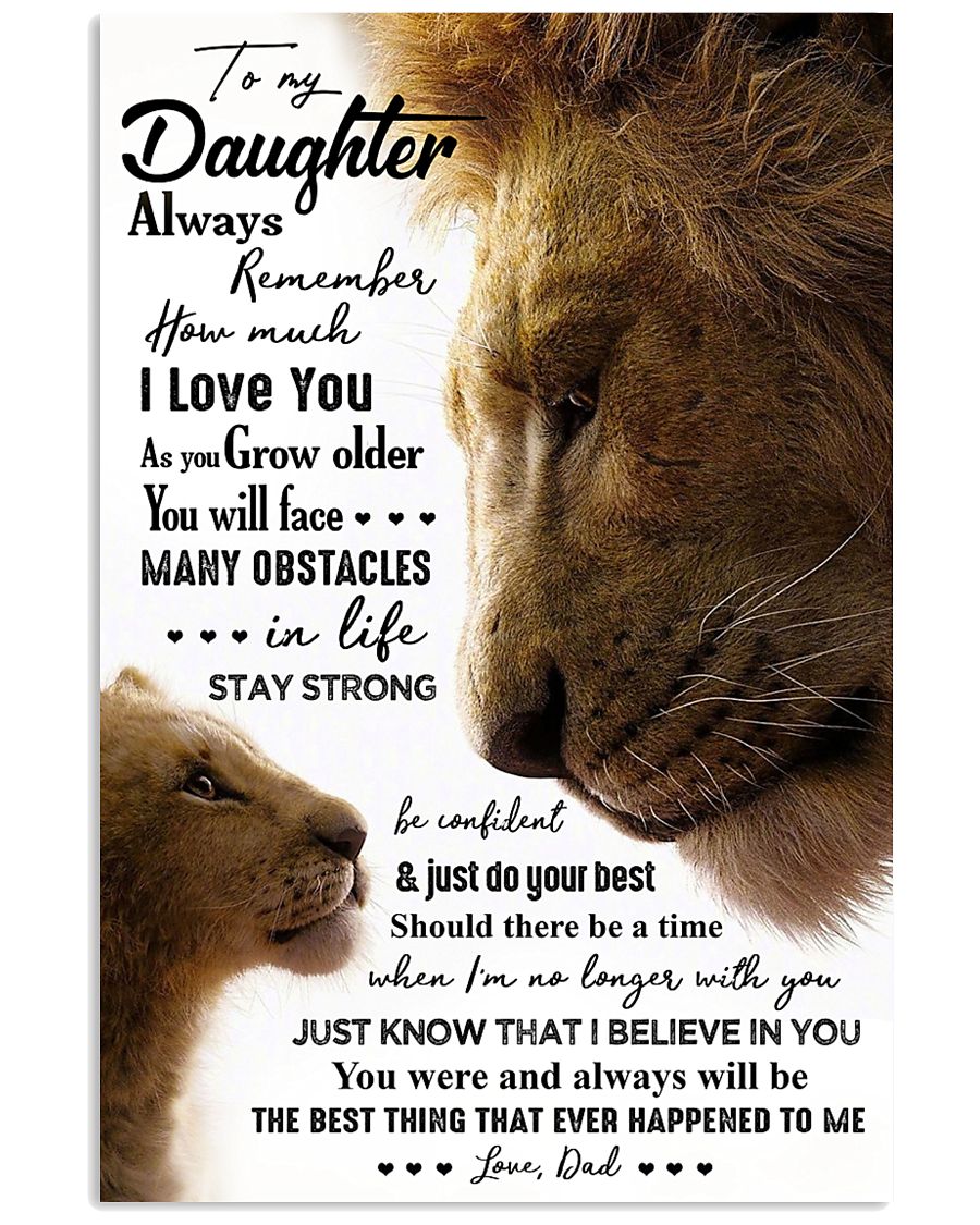 POSTER - TO MY DAUGHTER - LION - ALWAYS 16x24 Poster