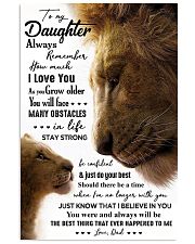 POSTER - TO MY DAUGHTER - LION - ALWAYS 16x24 Poster front