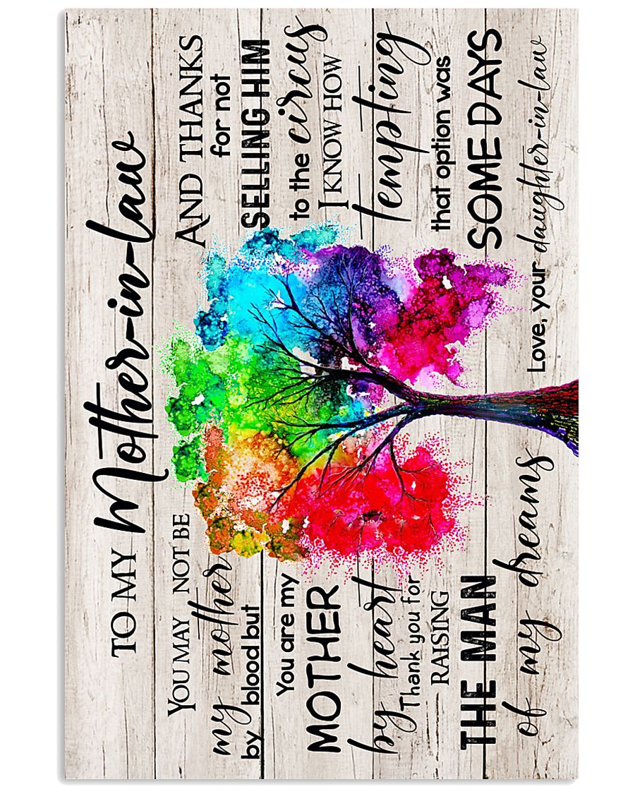 TO MY MOTHER-IN-LAW - TREE - THANK YOU 16x24 Poster