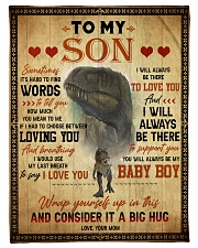 To My Son - Sometimes It's Hard To Find Words Fleece Blanket tile