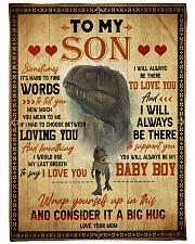 To My Son - Sometimes It's Hard To Find Words Large Fleece Blanket - 60" x 80" front
