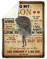 To My Son - Sometimes It's Hard To Find Words Sherpa Fleece Blanket tile