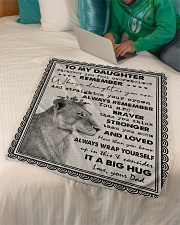 Dad To Daughter - Whenever You Feel Overwhelmed Small Fleece Blanket - 30" x 40" aos-coral-fleece-blanket-30x40-lifestyle-front-07