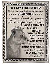 Dad To Daughter - Whenever You Feel Overwhelmed Small Fleece Blanket - 30" x 40" front
