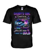 To My Angel Dad - T-Shirt V-Neck T-Shirt tile