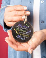 My Mind Still Talks To You - Dragonfly Circle ornament - single (porcelain) aos-circle-ornament-single-porcelain-lifestyles-01